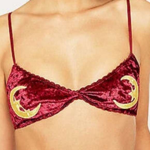 Urban Outfitters Other - Urban Outfitters red velvet moon bra bralette